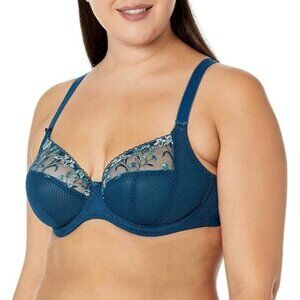 Elomi J Hook Charley Floral Bra in Petrol ( 36I )